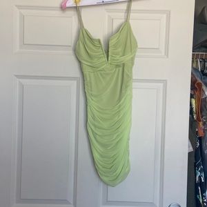 Lime green cocktail dress